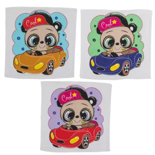 Tiseco Kinderzakdoeken Panda - 28x28cm - 12 Stuks - 100% Katoen