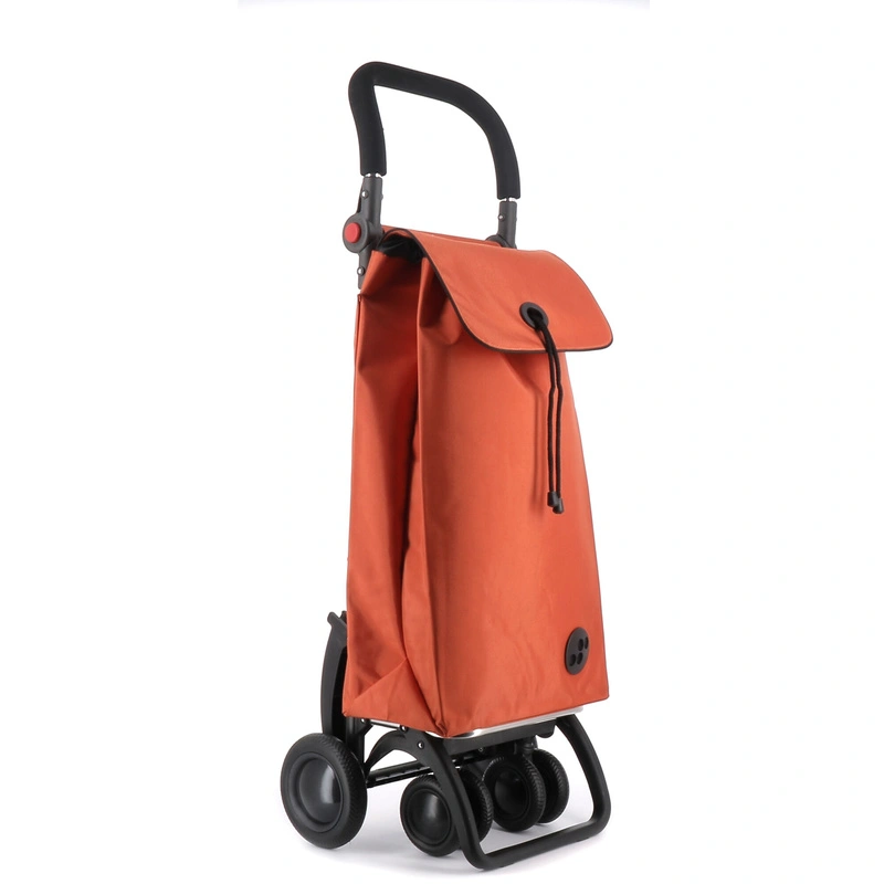 Rolser Boodschappentrolley I-Bag Mf - 4.2 Tour Plus - Roterende Voorwielen - Verstelbare Handgreep - Naranja