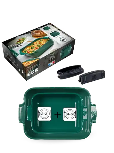 Peugeot Appolia Duo Keramische Ovenschaal - 32 en 25cm in diep Bos Groen