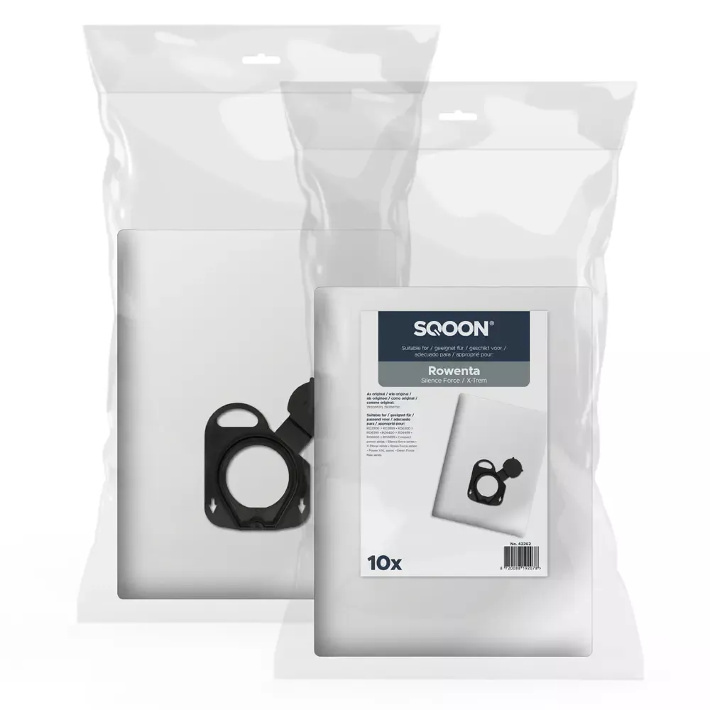 SQOON Stofzuigerzakken Geschikt voor Rowenta Silence Force / X-Trem - 10 Stuks