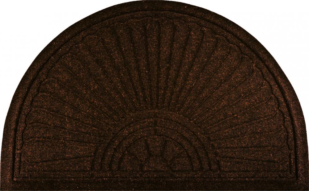 Kleen-Tex Deurmat Dune Halfmoon - 55 x 85cm - Dark Brown