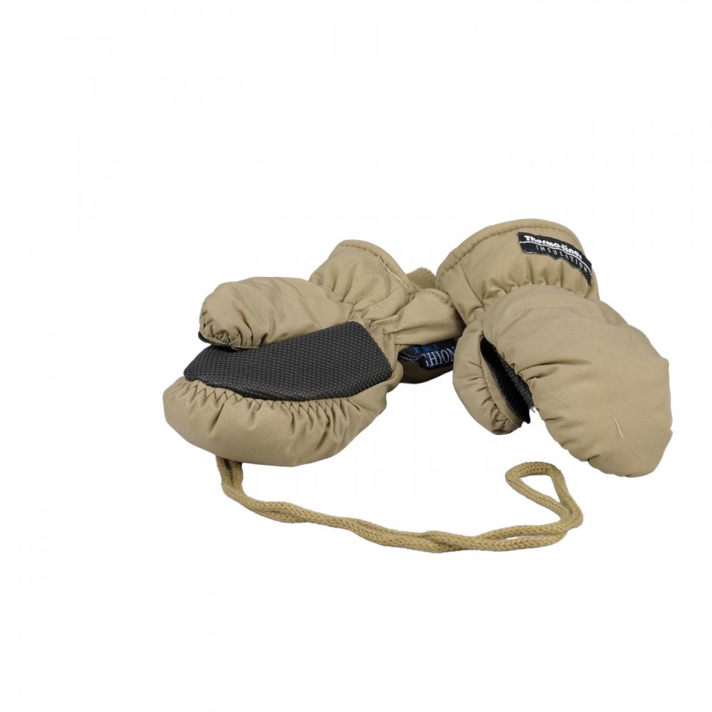 P&T Wanten Kinderen met Touwtje - Waterdicht - Ski Wanten - Donker Beige
