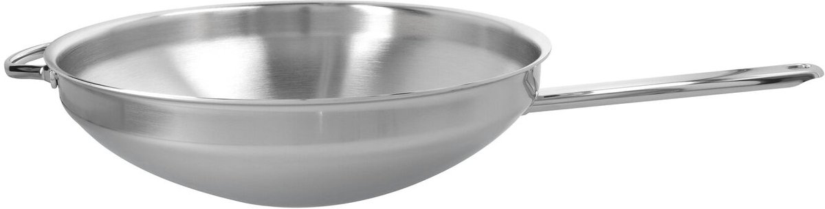 Demeyere Apollo 7 Flat-Bottomed Wok with Counter-Grip – Ø 32cm + Free Wok Spatula