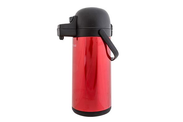 Thermos Pomp Thermoskan met Drukknop - 1,9L - Rood Thermos Pomp Thermoskan met Drukknop - 1,9L - Rood