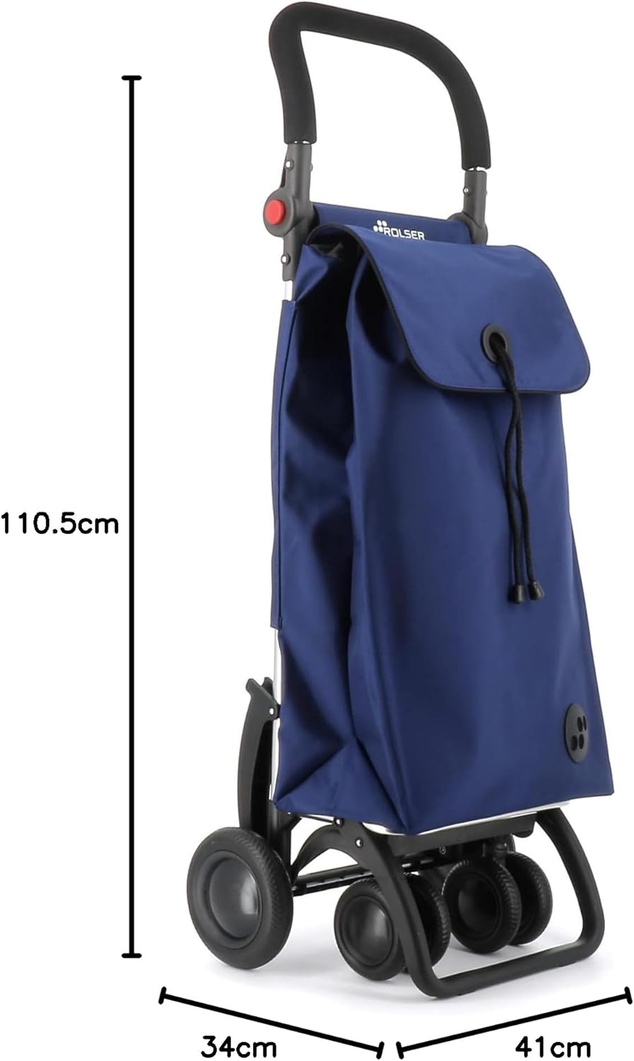 Rolser Boodschappentrolley I-Bag Mf - 4.2 Tour Plus - Roterende Voorwielen - Verstelbare Handgreep