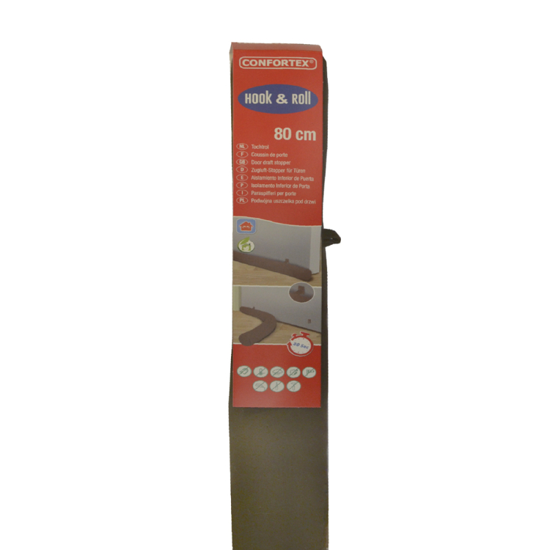 Confortex Draght excluder Hook & Roll with Adhesive Hooks - 80cm - Ø5.5cm