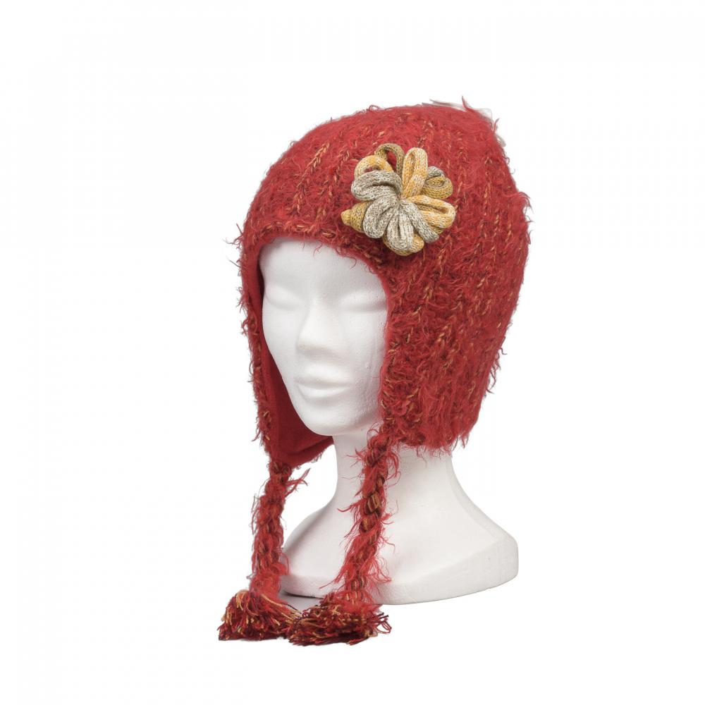 P&T Muts Kinderen Peru met Bloem - Rood - 53-55