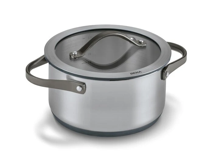 Beka Sensa Saucepan with Softbase Base – Glass Lid with Downdraft Function – Espresso