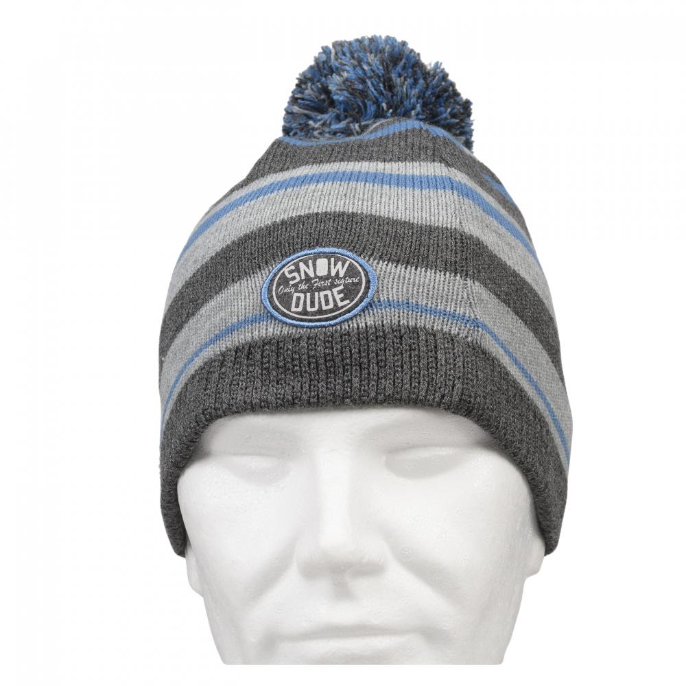 P&T Muts Kinderen Snow Dude - Gestreept Grijs/Blauw