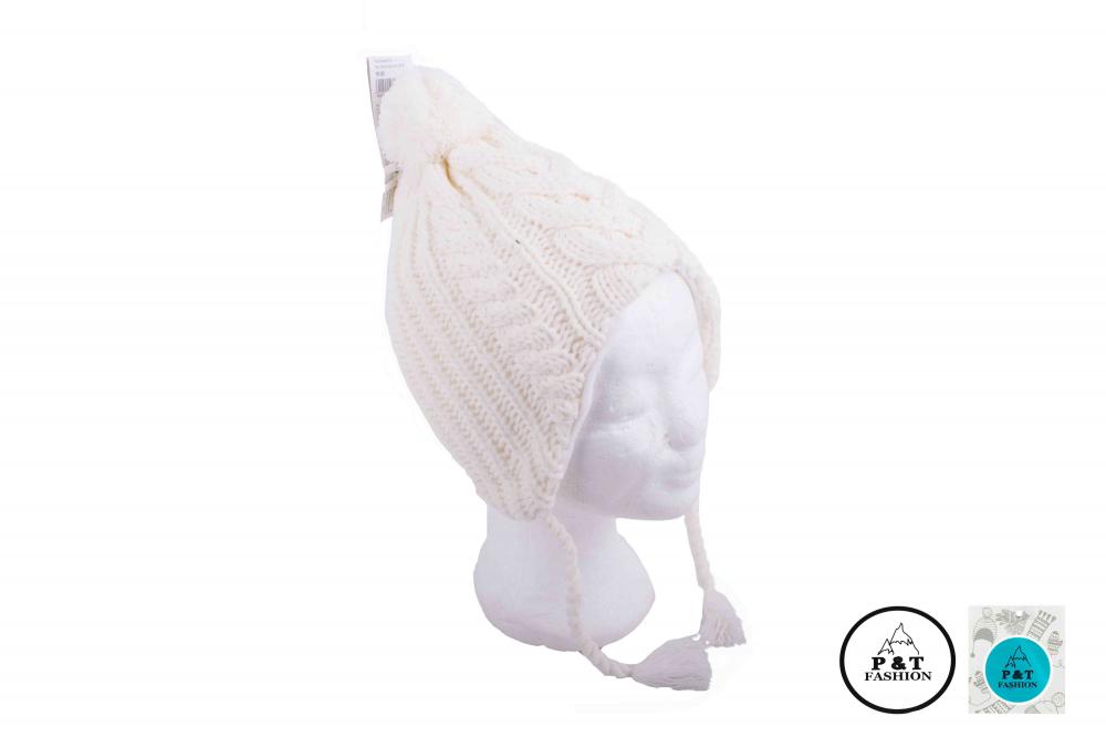P&T Muts met Pompon - Ecru - 55-57