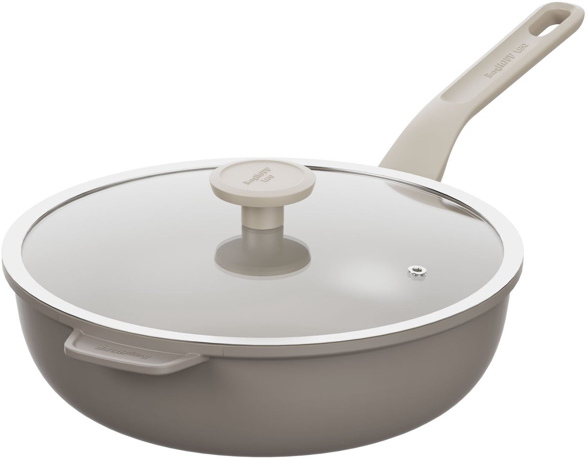BergHOFF LEO Wokpan Dune met Glazen Deksel - Ø 28cm - PFAS-vrij