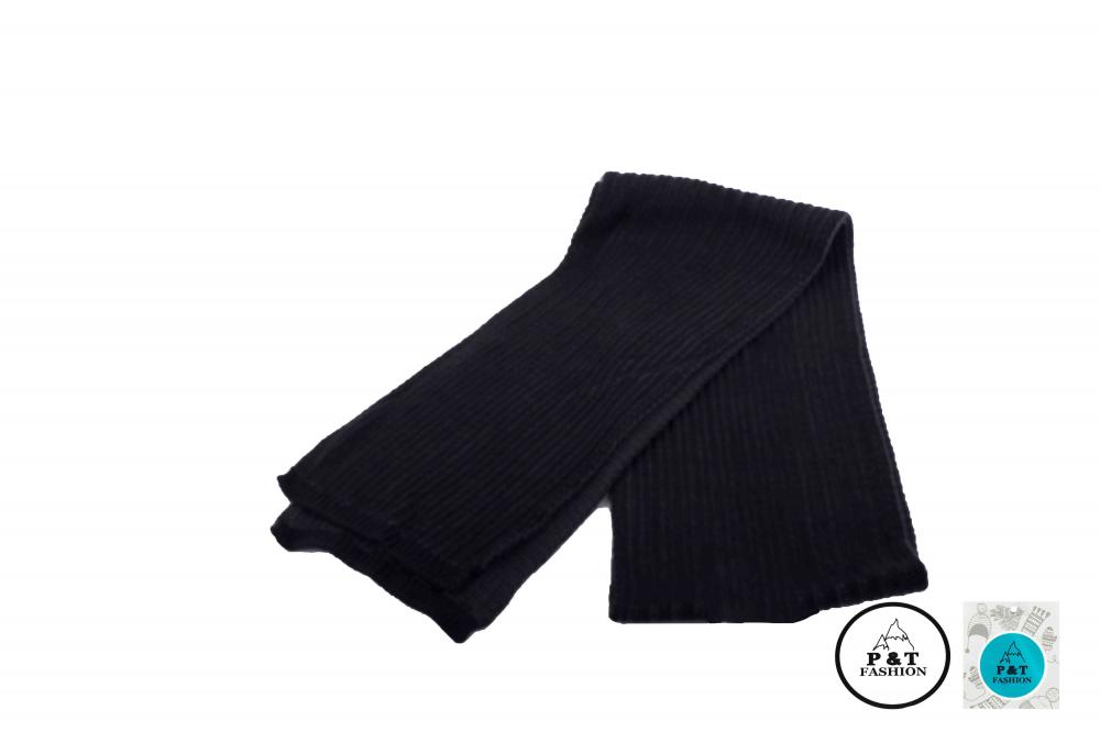 P&T Sjaal Streep - Zwart - 180x20cm