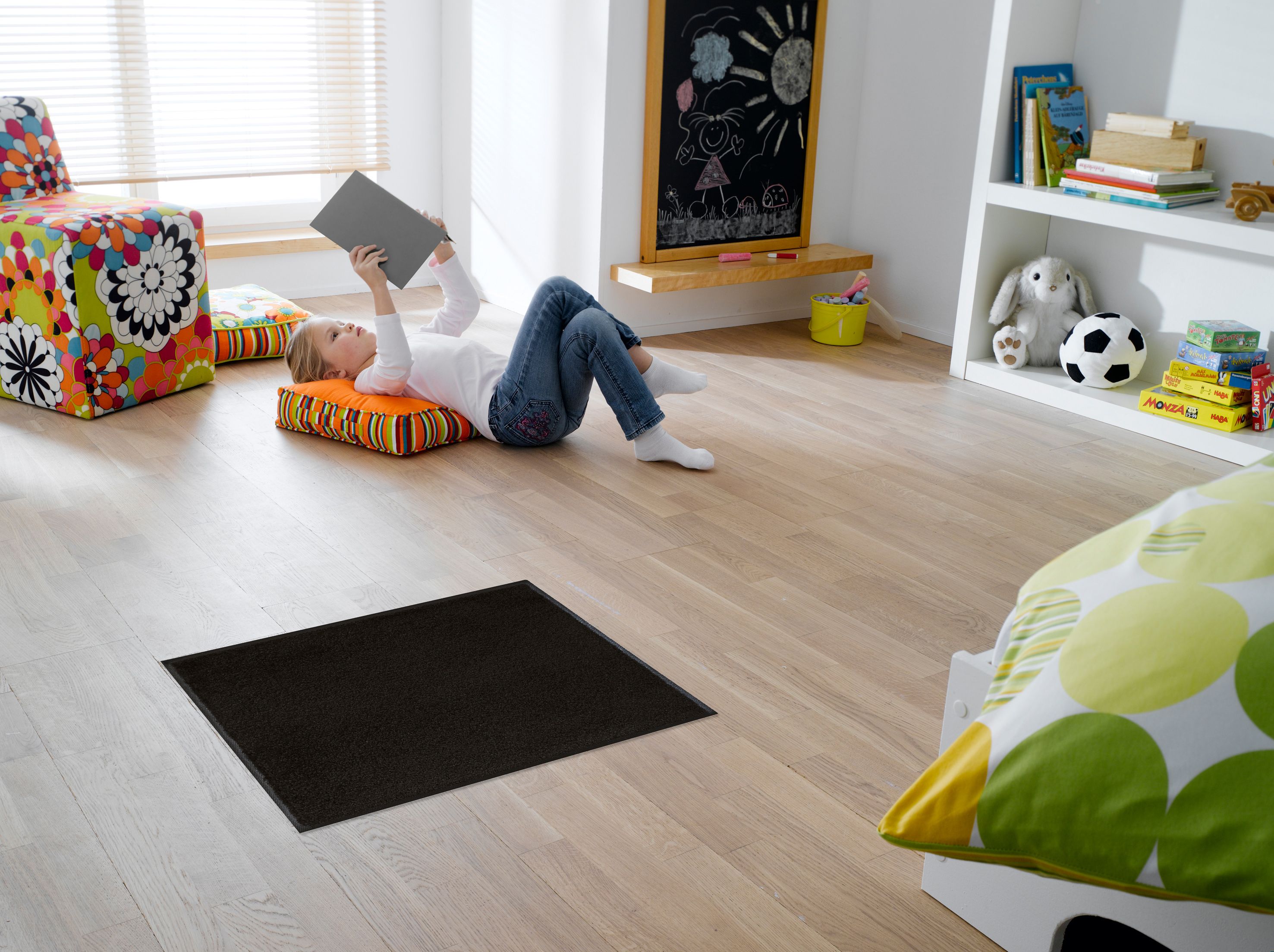 Kleen-Tex Wash+Dry Eco Original Wasbare Deurmat - Raven Black