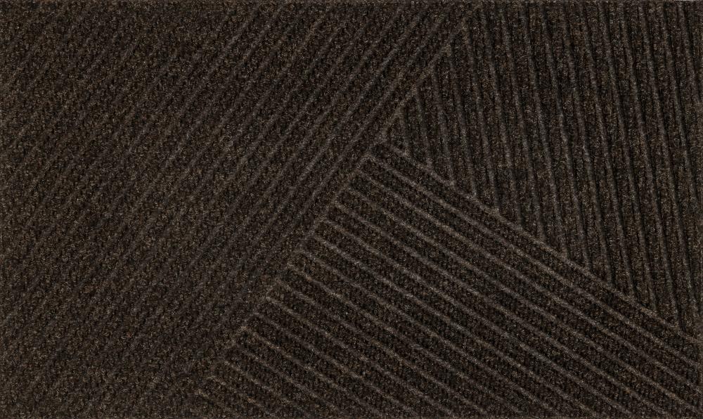 Paillasson Kleen-Tex Dune rayé - Marron foncé