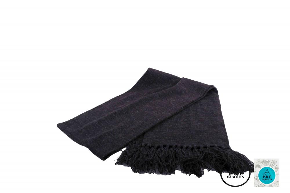 P&T Sjaal Flex met Flosjen - Grijs - 25 x 180cm