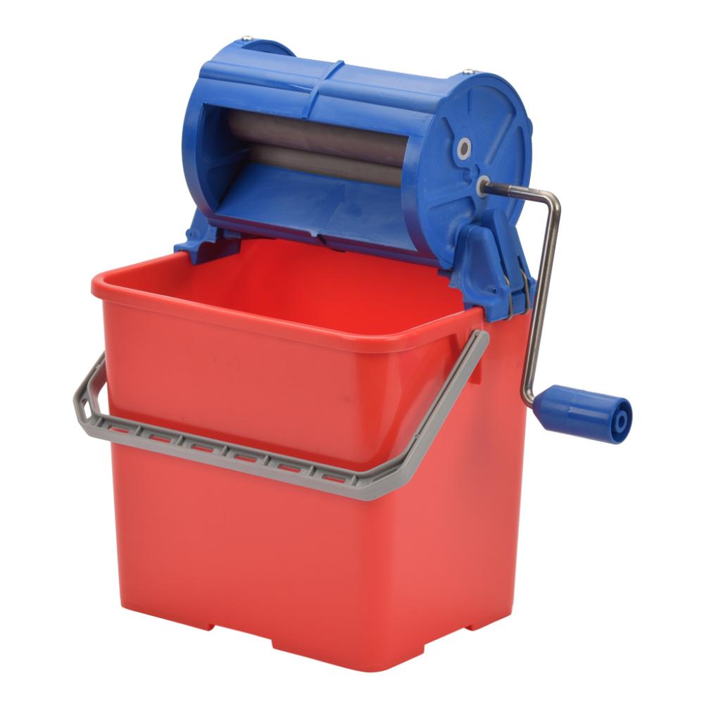 Professionele Dweilpers - Emmer met Wringer - 6L - Blauw/Rood