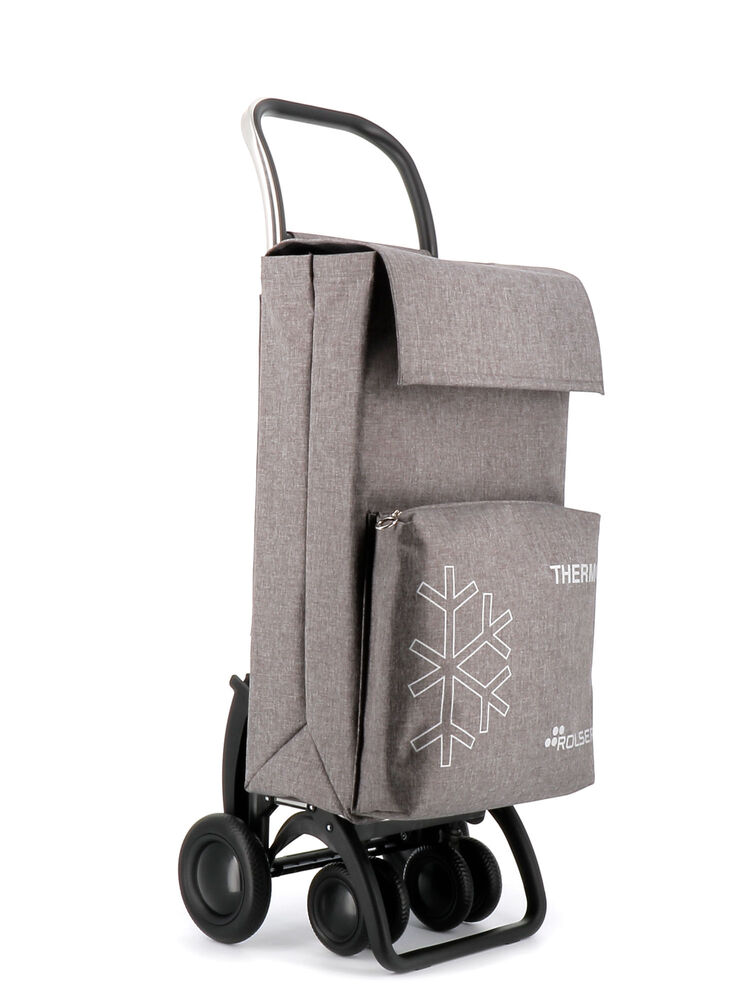 Rolser Boodschappentrolley Thermo Tweed met Roterende Voorwielen - 4.2 Tour - Grijs