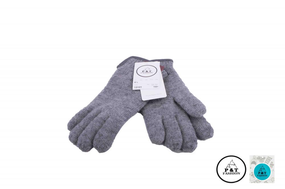 Gants pour femme P&T - Laine - gris
