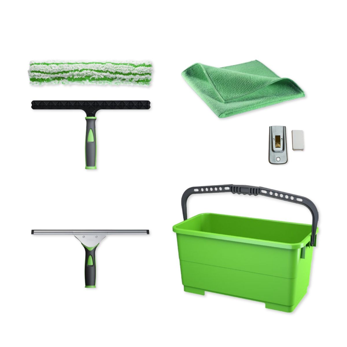 Kit de nettoyage professionnel pour vitres Pulex 6 en 1 – Kit complet pour un nettoyage professionnel des vitres