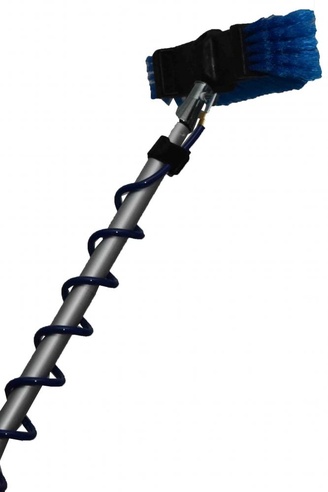 Telescoopsteel + Spiraal & Zeepdispenser + Driezijdige Harde Borstel Blauw