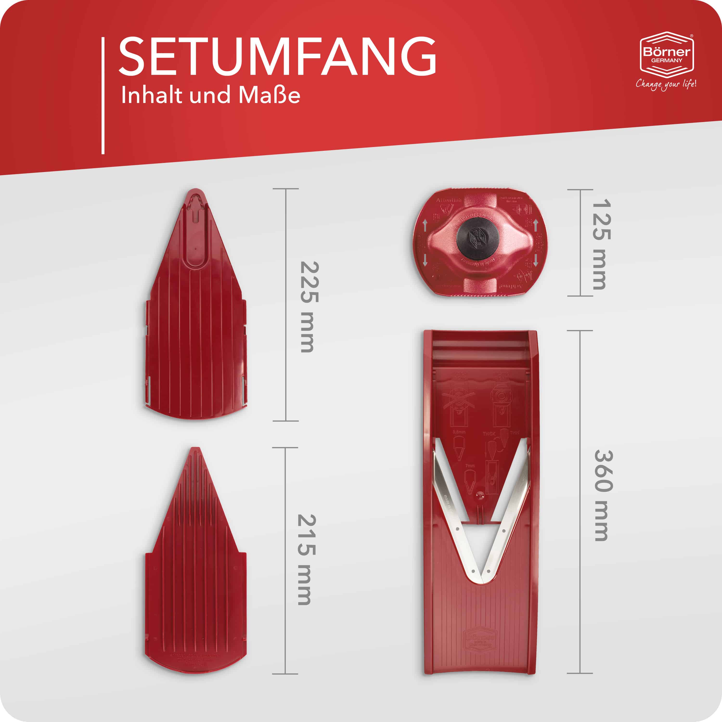 Mandoline Börner V1 ClassicLine - Set de base