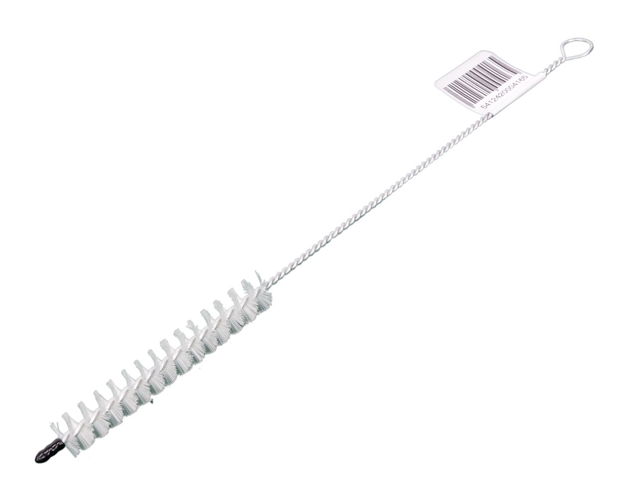 D&L Flessenborstel - Rager - Pijpenborstel Nylon - Wit met Zwart Topje - L 30cm - Verschillende Ø