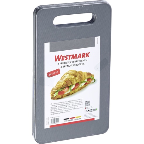 Westmark Ontbijtplanken 25 x 15cm - Kunststof - Set 4 Stuks