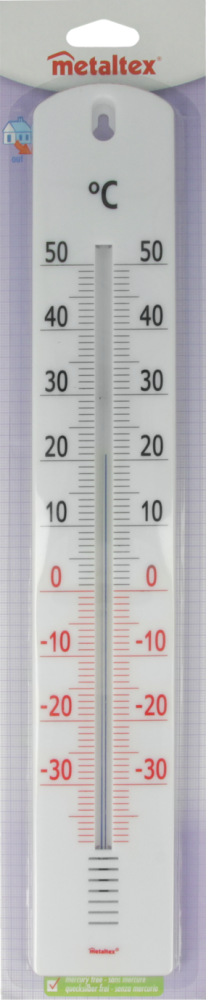 Metaltex Thermometer Binnen - 40cm - Kunststof - Wit