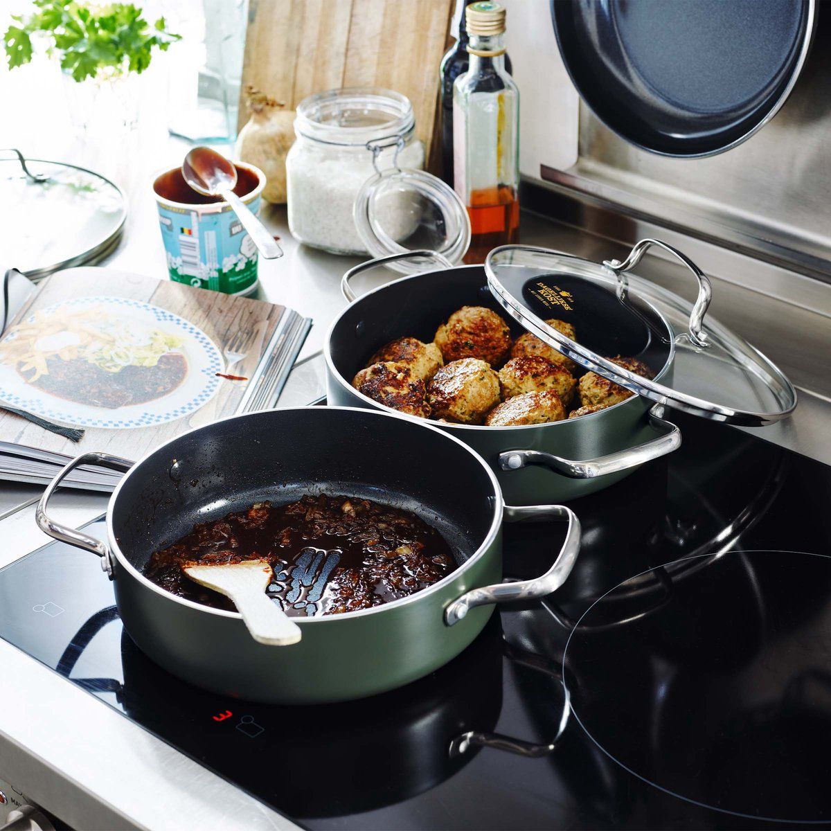 Garsent Mini Cuiseur à Ragoût en Céramique avec Préréglages et Minuterie Intégrée, Petites Mijoteuses avec Couvercle, 1 L, Faitout électrique, Cuiseur à Soupe et Bouillie en (Prise UE